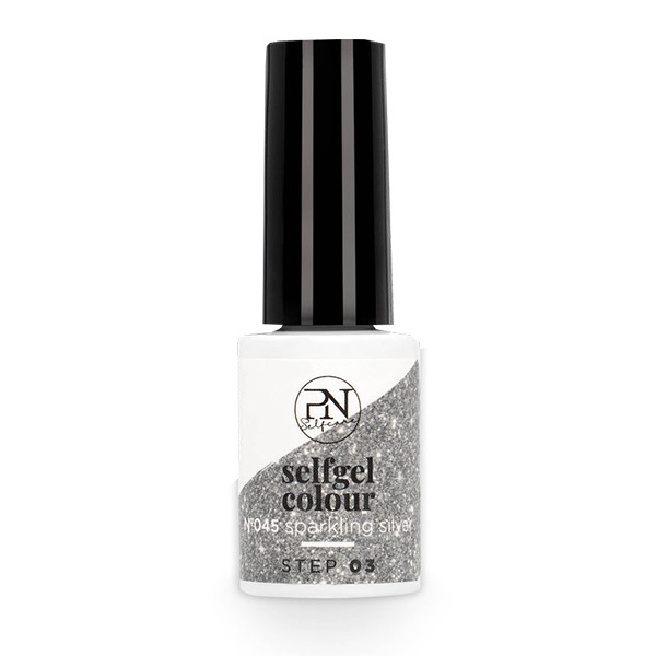 Vernis Semi-Permanent Selfgel 45 Sparkling Silver PN Selfcare 6ml