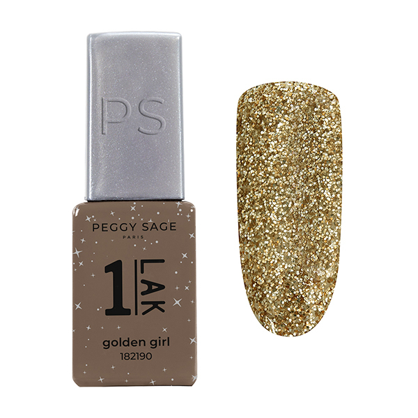 Vernis semi-permanent 3en1 1-LAK Golden Girl Peggy Sage 5ml