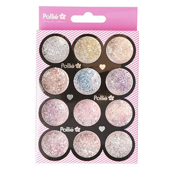 Paillette Strass Nail Art Multi Couleurs x12 - Pollié