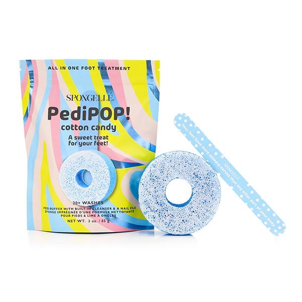 Éponge de Pédicure Infusée et Exfoliante Pedi Pop Barbe à Papa Spongellée 85g