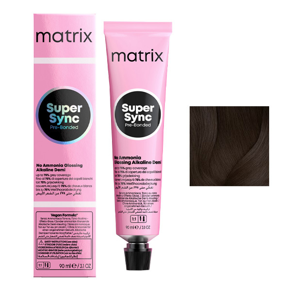 Coloration Ton sur Ton Super Sync N°3N Châtain Foncé Naturel Matrix 90ml