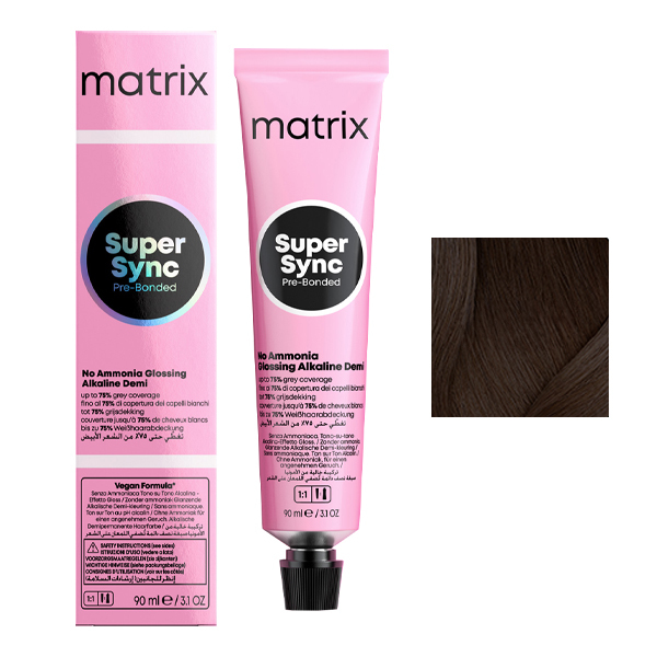 Coloration Ton sur Ton Super Sync N°3NN Châtain Foncé Naturel Profond Matrix 90ml