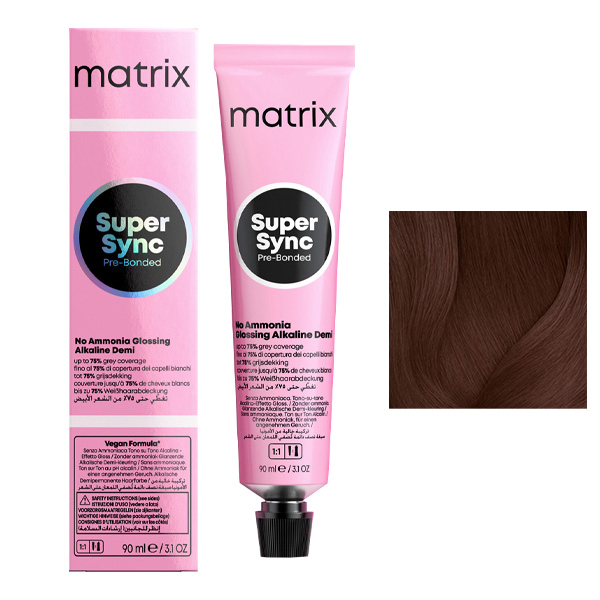 Coloration Ton sur Ton Super Sync N°5N Châtain Clair Naturel Matrix 90ml