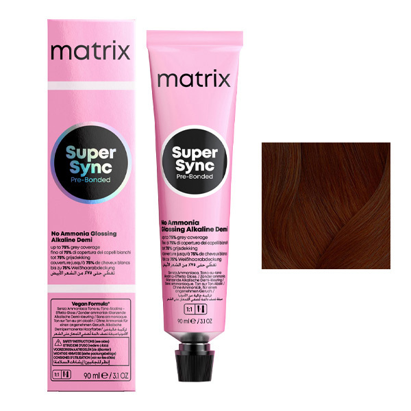 Coloration Ton sur Ton Super Sync N°6RB Blond Foncé Rouge Marron Matrix 90ml