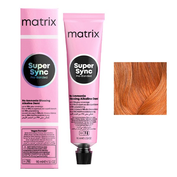 Coloration Ton sur Ton Super Sync N°7CC+ Blond Cuivré Cuivré Intense Matrix 90ml