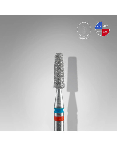 Embout Diamant Duo Cône Rouge-Bleu 2.5mm Staleks