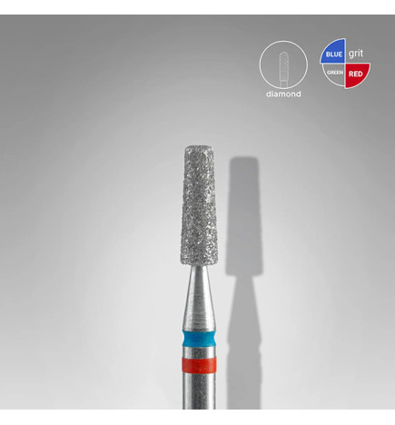 Embout Diamant Duo Cône Rouge-Bleu 2.5mm Staleks