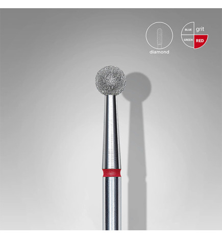 Embout Diamant Boule Rouge 4mm Staleck