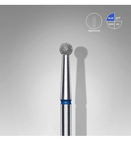 Embout Diamant Boule Bleu 2.7mm Staleks