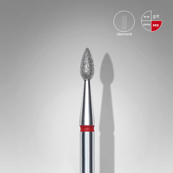 Embout Diamant Goutte Rouge 2.3mm Staleks
