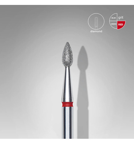 Embout Diamant Goutte Rouge 2.3mm Staleks
