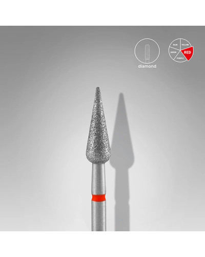 Embout Diamant Poire Rouge 4mm Staleks