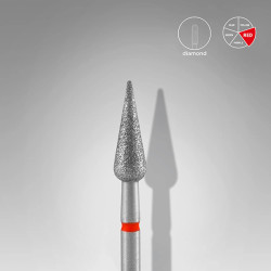 Embout Diamant Poire Rouge 4mm Staleks