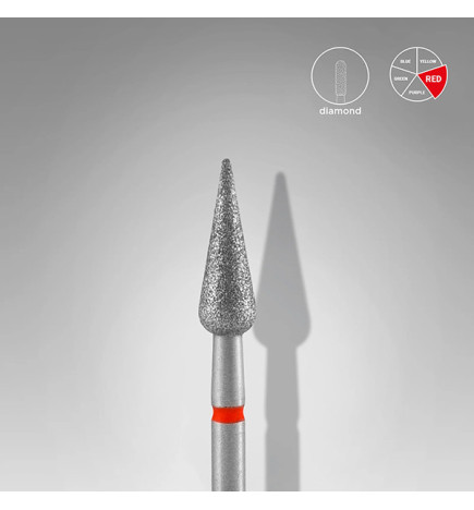 Embout Diamant Poire Rouge 4mm Staleks