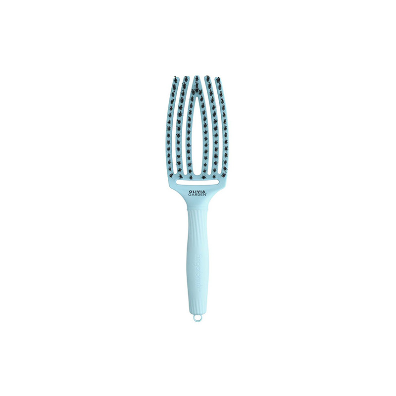 Brosse Fingerbrush Bleue Pastel Sanglier Nylon Taille M