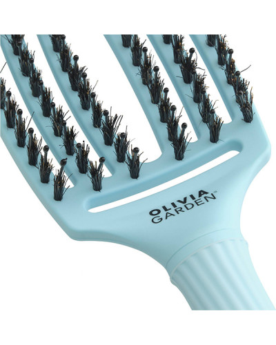 Brosse Fingerbrush Bleue Pastel Sanglier Nylon Taille M
