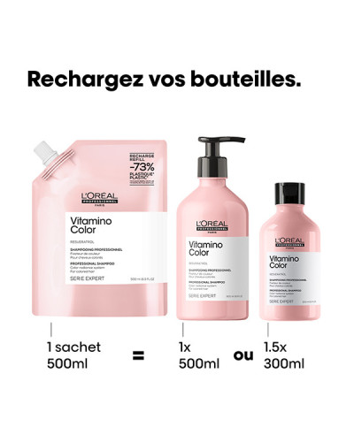 Serie Expert Vitamino Color Recharge Shampoing 1000ml L'Oréal Professionnel