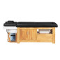 Lit Spa Bali Pour Soin de Luxe Bois Clair et Matelas Noir