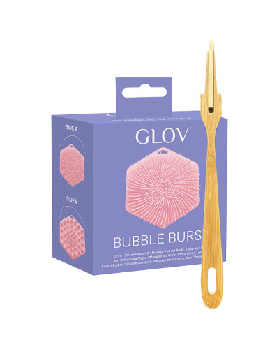 Pad en silicone 3 en 1 Lavage Avec Manche en Bois Amovible GLOV