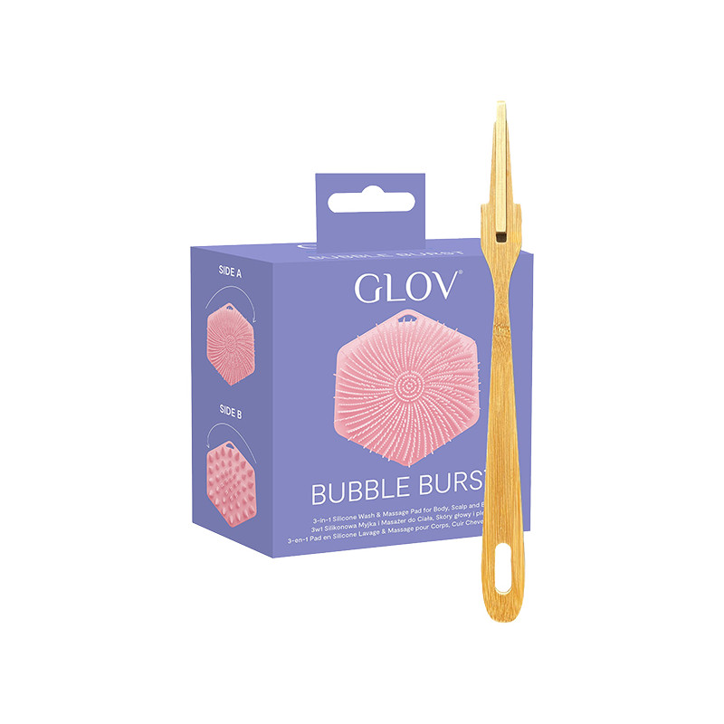 Pad en silicone 3 en 1 Lavage Avec Manche en Bois Amovible GLOV