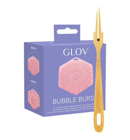 Pad en silicone 3 en 1 Lavage Avec Manche en Bois Amovible GLOV