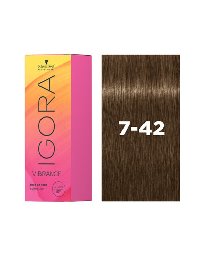 Igora Vibrance 7-42  Blond Moyen Beige Fumé 60ml Schwarzkopf