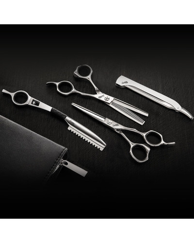 CISEAUX KIT ECOLE XANI Offset  1 DROIT+1 SCULPTEUR + 1 RASOIR + RASOIR STYLING