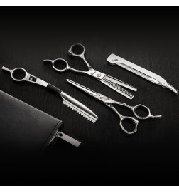 CISEAUX KIT ECOLE XANI Offset  1 DROIT+1 SCULPTEUR + 1 RASOIR + RASOIR STYLING
