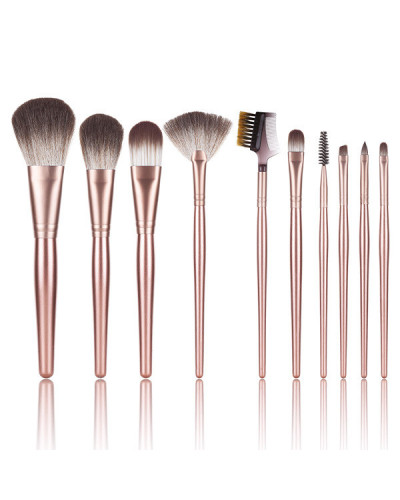 Set de 10 Pinceaux Maquillage Rose Gold Xanitalia