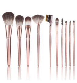 Set de 10 Pinceaux Maquillage Rose Gold Xanitalia