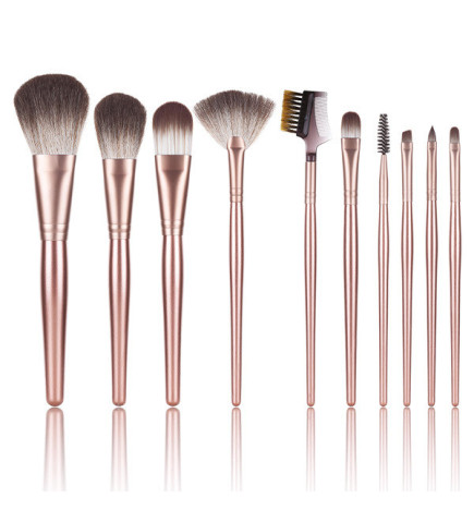 Set de 10 Pinceaux Maquillage Rose Gold Xanitalia