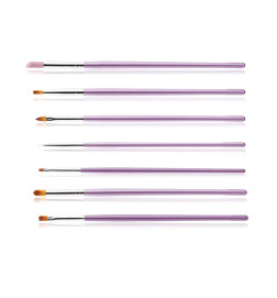 Lot de 7 Pinceaux À Ongles Pour UV Gel Nail Art