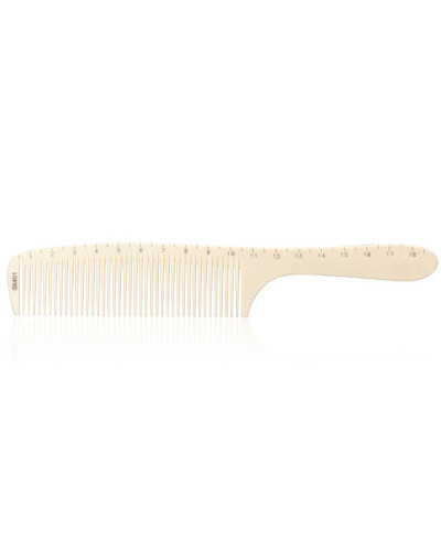 Peigne Gradué Barber Démêloir 19.3cm Blanc