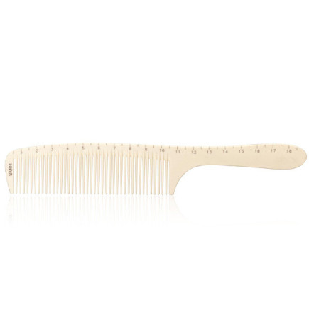 Peigne Gradué Barber Démêloir 19.3cm Blanc