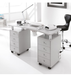 TABLE MANUCURE NAIL STATION GRISE AVEC ASPIRATEUR