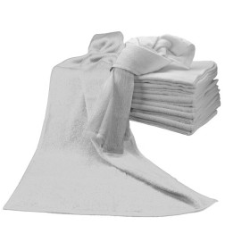 12 Serviettes en Microfribres Blanches