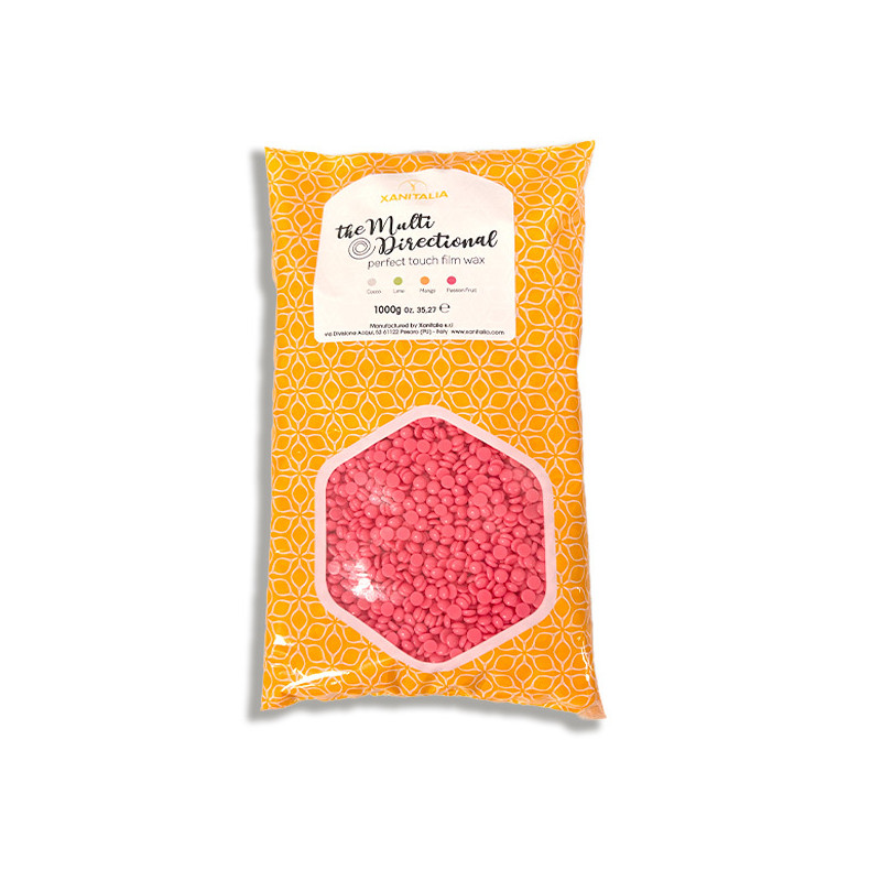 Cire à Épiler Jetable Sans Bandes Multidirectionnelle Fruit de la Passion 1kg Cire à Épiler Jetable Sans Bandes Multidirectionnelle Fruit de la Passion 1kg