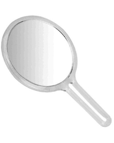 Miroir à Mains Ø15cm Transparent Grossissant x3