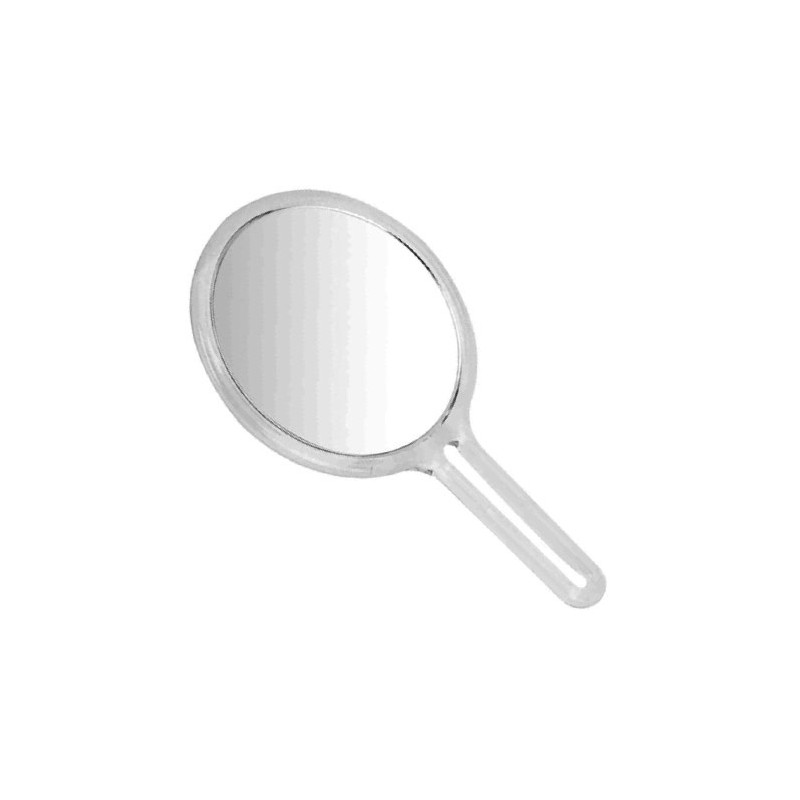 Miroir à Mains Ø15cm Transparent Grossissant x3