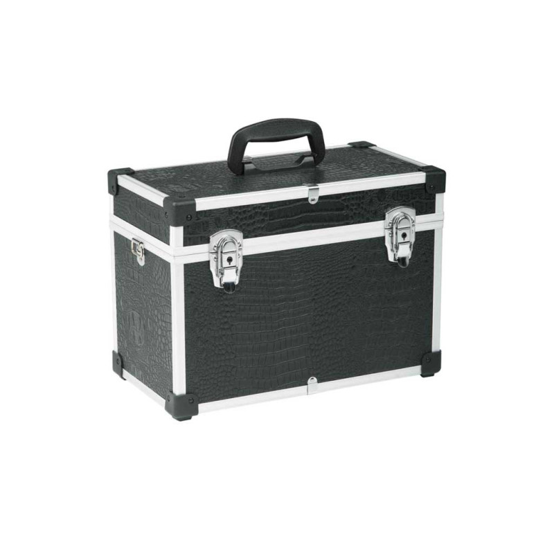 Mallette Vanity Compact Croco Noire