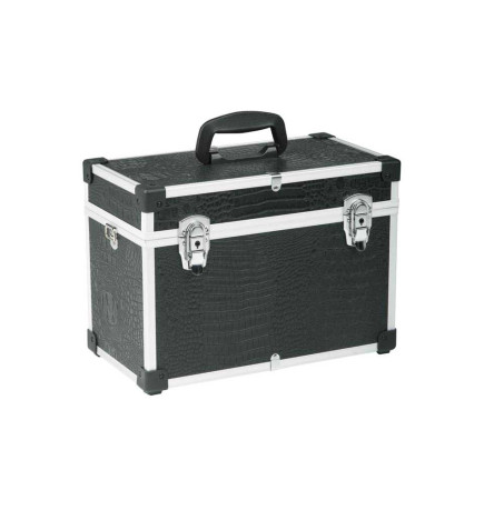 Mallette Vanity Compact Croco Noire