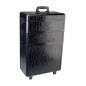Mallette Modulair Croco Noir 3 Niveaux