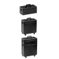 Mallette Modulair Croco Noir 3 Niveaux
