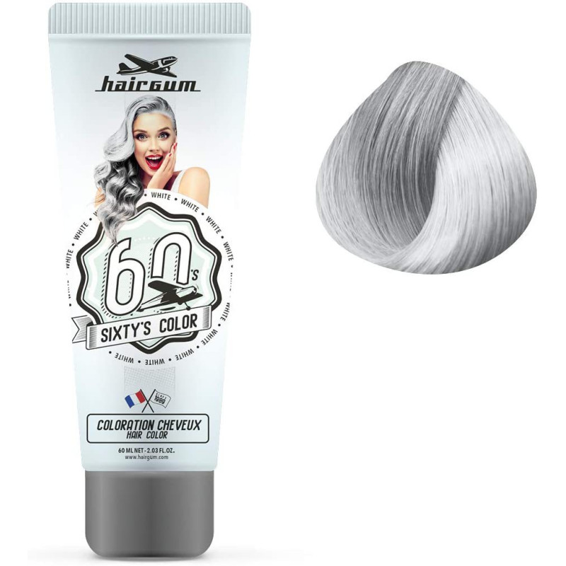 Crème Colorante Sixty's Blanc Hairgum 60ml Crème Colorante Sixty's Blanc Hairgum 60ml
