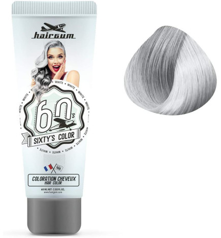 Crème Colorante Sixty's Blanc Hairgum 60ml