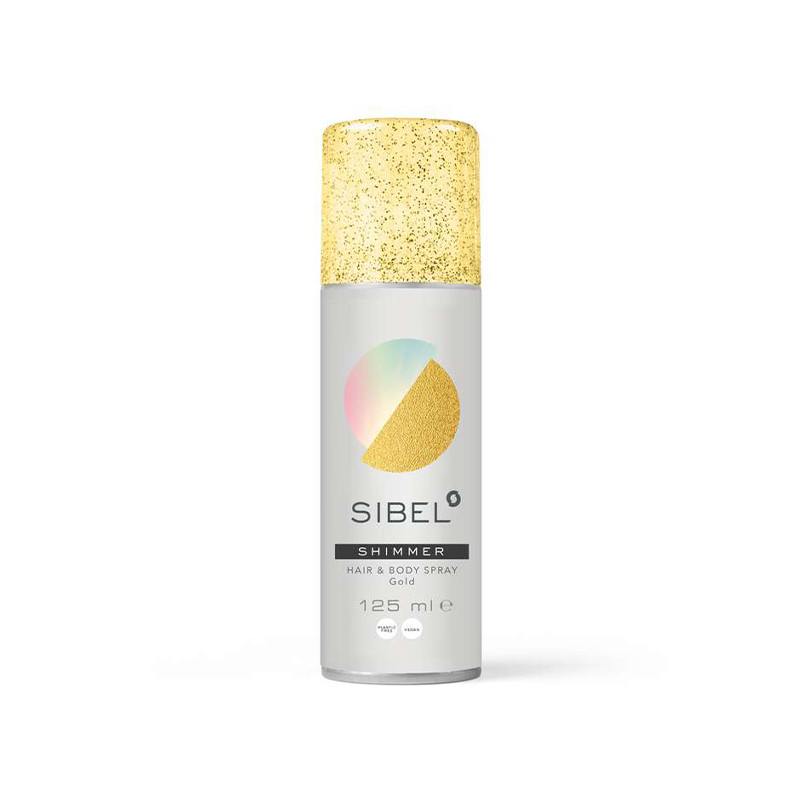 Spray Pailleté Doré Corps et Cheveux Sibel 125ml