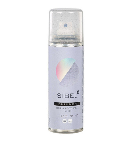 Spray Pailleté Argent Corps et Cheveux Sibel 125ml