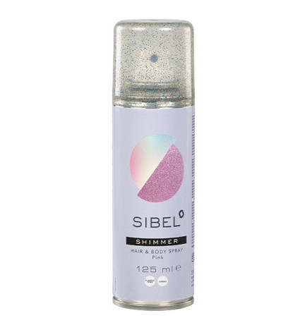Spray Pailleté Rose Corps et Cheveux Sibel 125ml