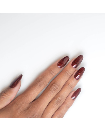 Vernis longue tenue rouge pailleté N°298 Merry Merlot 10ml