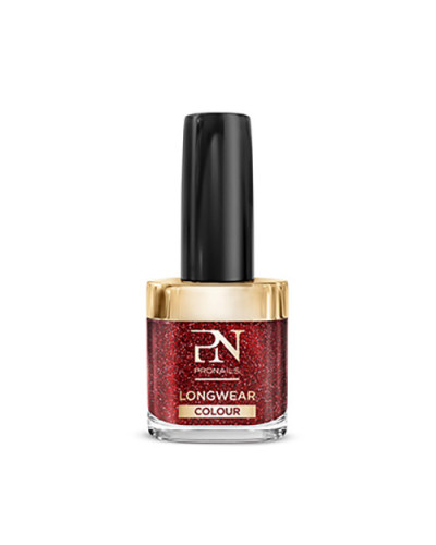 Vernis longue tenue rouge pailleté N°299 Cheeful Cinnamon 10ml
